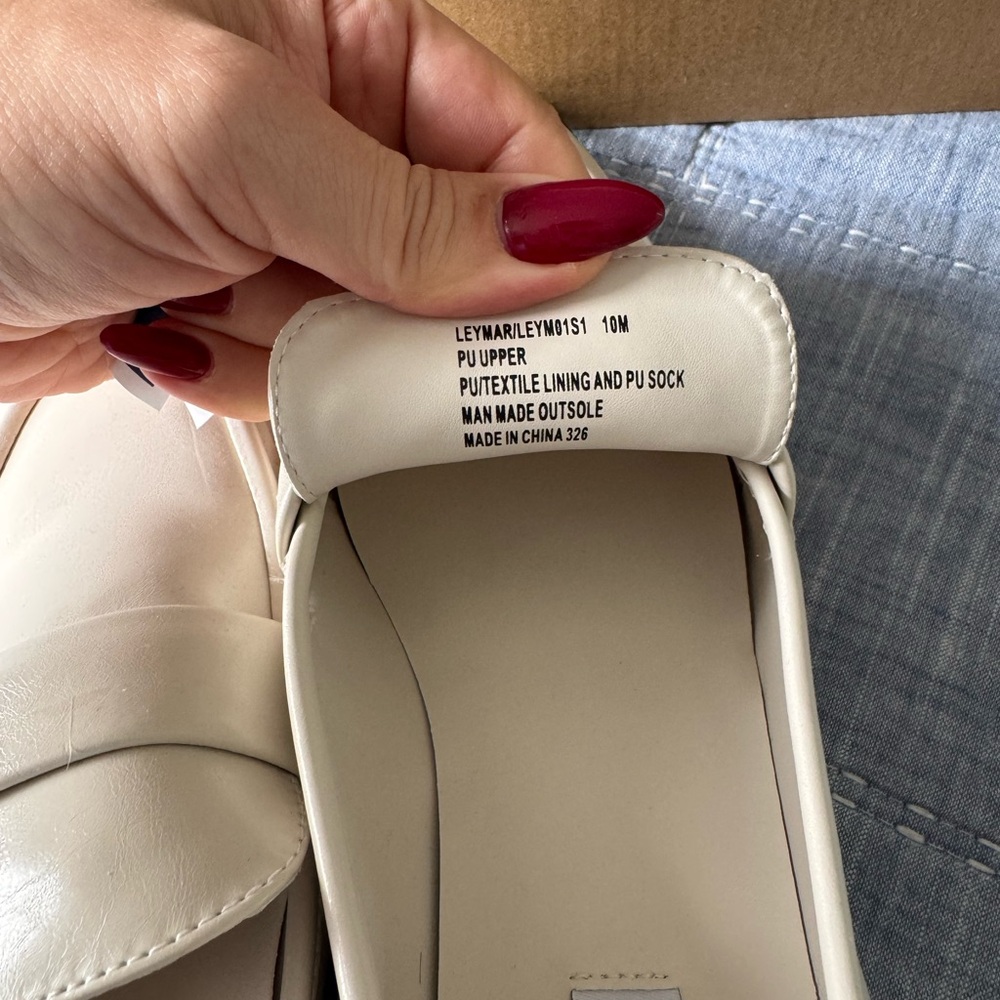 Steve Madden Cream leymar Leather Loafers shoes size 10 - Picture 4 of 5